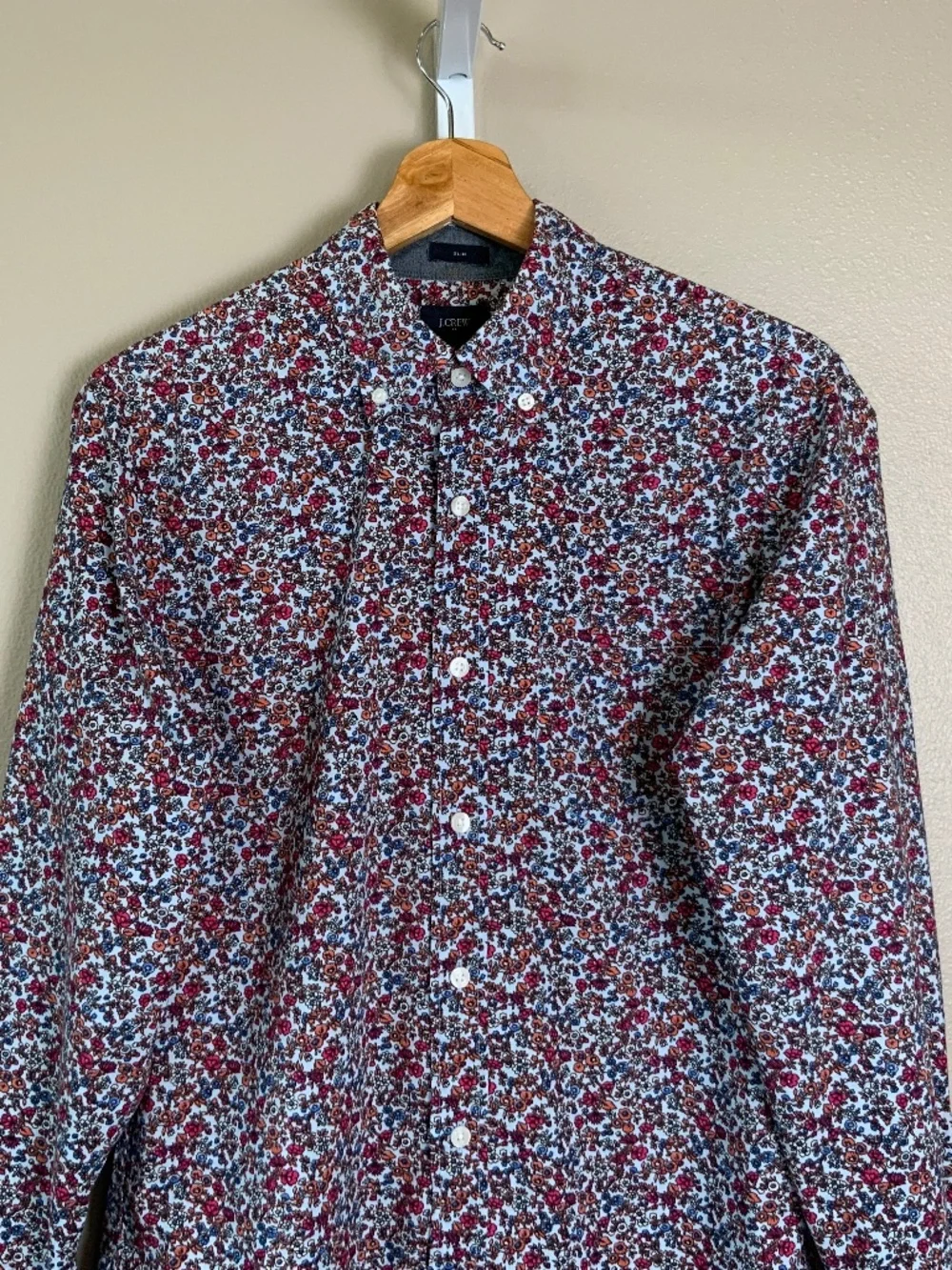 J. Crew Floral Printed Slim Fit Casual Button Down Shirt
